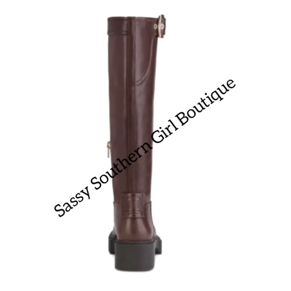 🆕⭐ COACH brown chunky sole boots